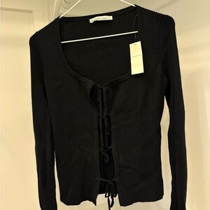 Abercrombie & Fitch Black Ribbed Sweater